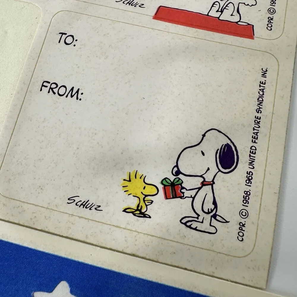 Lot 6 Incomplete Sticker Sheets Vintage & New Disney Hallmark Peanuts Lenticular